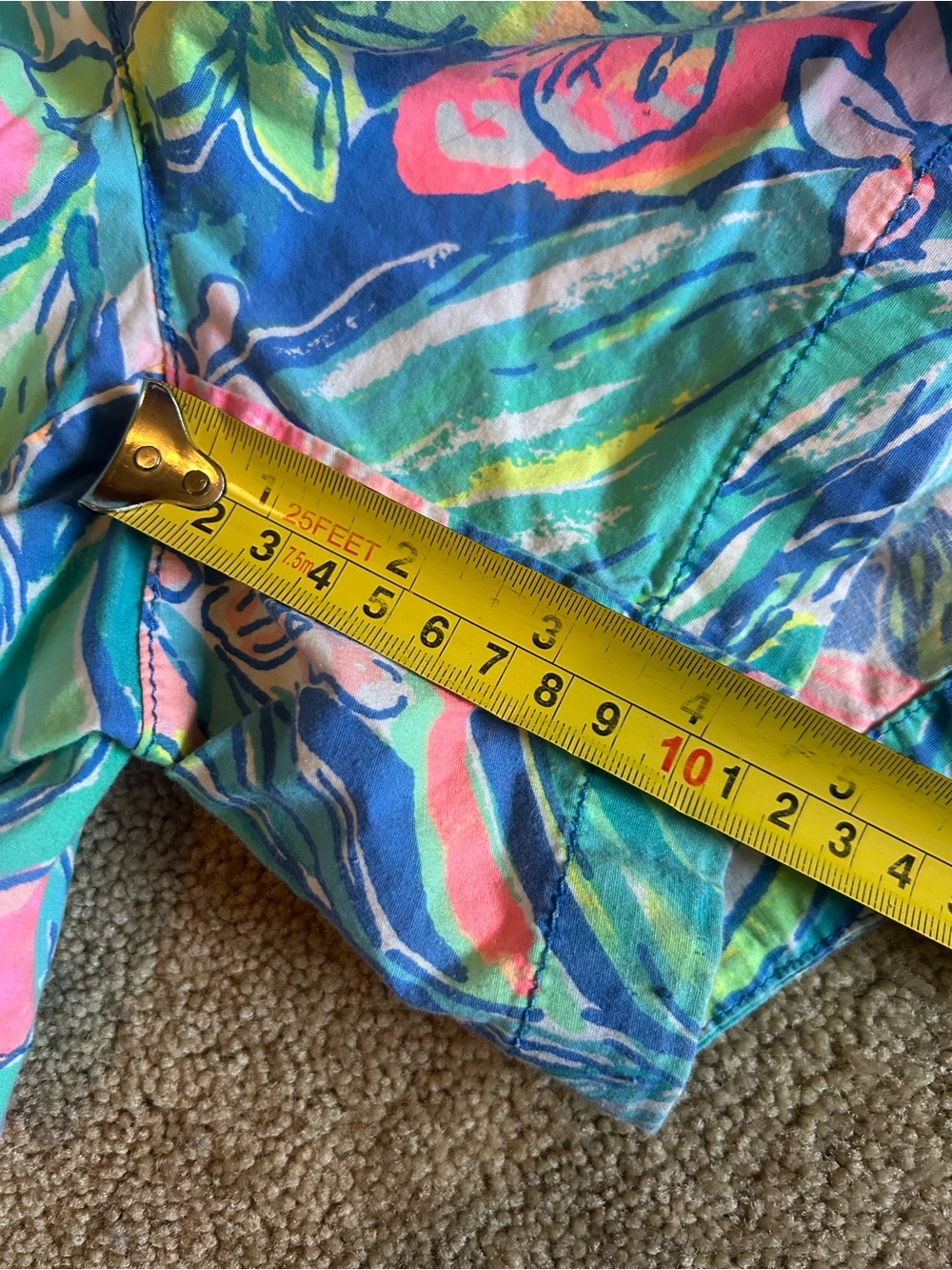 Lilly Pulitzer Tropical Floral Shorts in Pink, Green & Blue - Picture 7 of 7